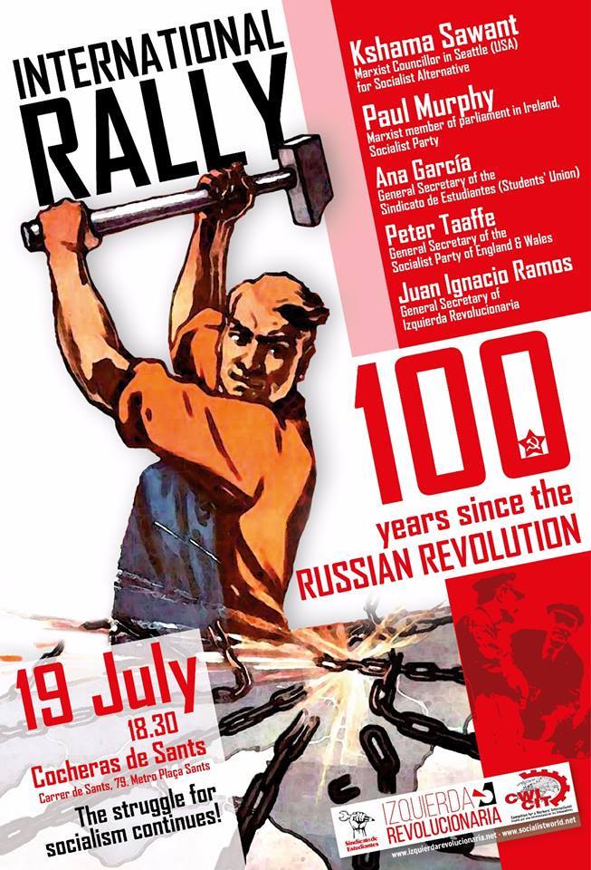 Affiche. 100 years since the Russian Revolution. Cien anos de Revolucion de Octubre. 2017-07-19